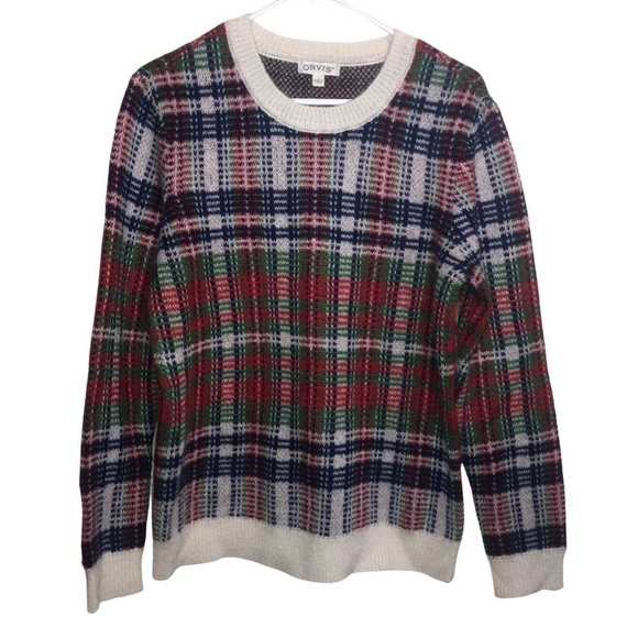 Orvis Women’s Plaid Crewneck Sweater Size Small - Picture 8 of 9